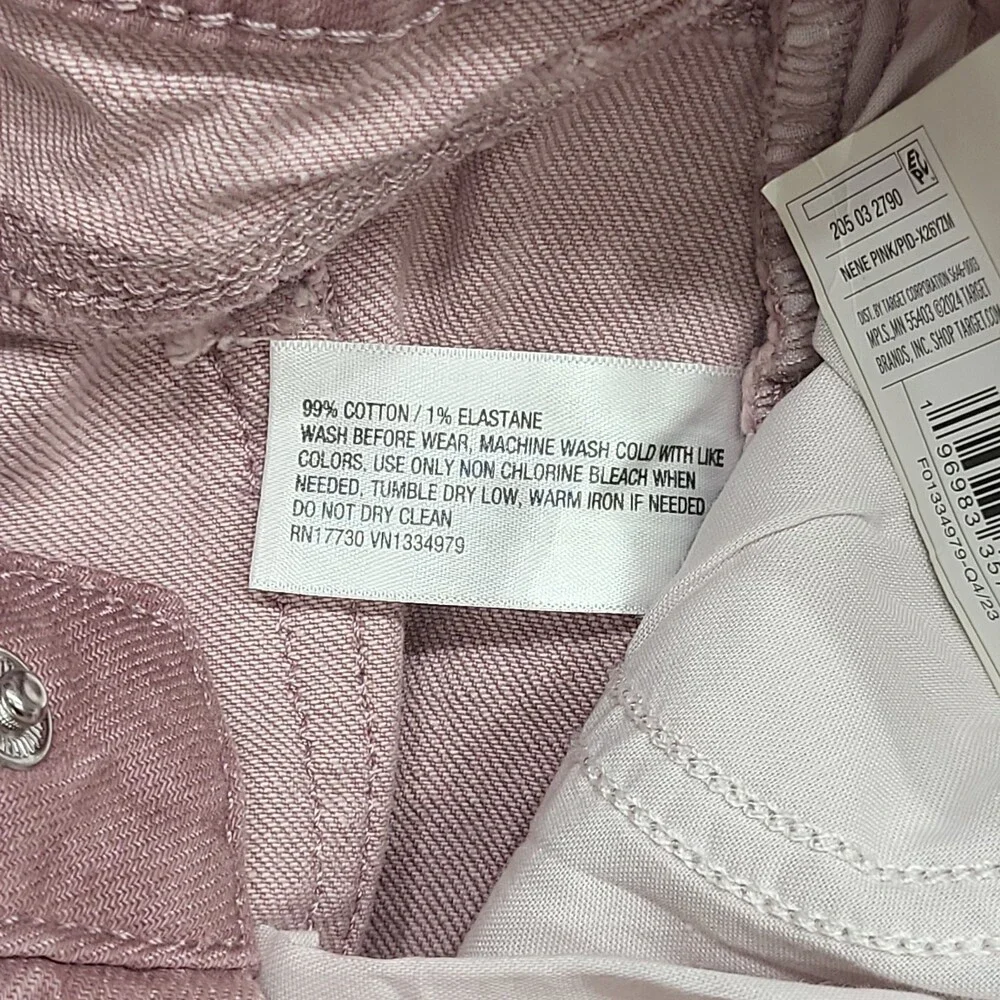 Girls Stretchy Button Fly Flare Jeans - Cat & Jack Pink Size 14